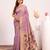 purple solid blended cotton saree with blouse