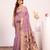 purple solid blended cotton saree with blouse