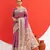 wine solid tussar silk saree with blouse