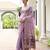 lavender solid chanderi saree with blouse