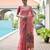 pink solid chanderi saree with blouse