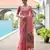 pink solid chanderi saree with blouse