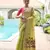 green solid chanderi saree with blouse