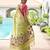 green solid chanderi saree with blouse