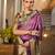 purple solid raw silk blend saree with blouse