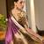 purple solid raw silk blend saree with blouse