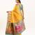 Yellow solid silk blend saree with blouse
