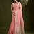 peach solid tissue saree with blouse