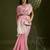 pink solid tissue saree with blouse