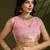 pink solid tissue saree with blouse