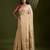 beige solid blended cotton saree with blouse