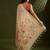 beige solid blended cotton saree with blouse