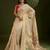 beige solid blended cotton saree with blouse