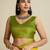 yellow solid raw silk blend saree with blouse