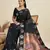 Black solid silk blend saree with blouse