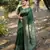 green solid raw silk blend saree with blouse