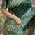 green solid raw silk blend saree with blouse