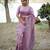 lavender solid raw silk blend saree with blouse