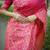 pink solid raw silk blend saree with blouse