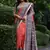 orange solid tussar silk saree with blouse