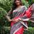 red solid tussar silk saree with blouse