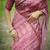pink solid silk blend saree with blouse