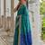 blue solid raw silk blend saree with blouse
