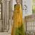 yellow solid raw silk blend saree with blouse