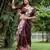maroon solid tussar silk saree with blouse