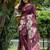 maroon solid tussar silk saree with blouse