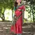 red solid tussar silk saree with blouse
