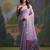 lavender solid  saree with blouse