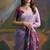 lavender solid  saree with blouse