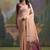 peach solid  saree with blouse