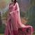 pink solid  saree with blouse