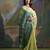 green solid  saree with blouse