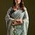 blue solid  saree with blouse