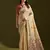cream solid  saree with blouse