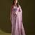 lavender solid  saree with blouse