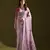 lavender solid  saree with blouse