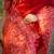 red solid raw silk blend saree with blouse