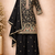 Black embroidered chinon free size stitched palazzo style salwar suit