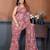 pink mannequin store printed saree