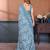 light_sky_blue mannequin store printed saree