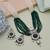 Green kundan necklace set