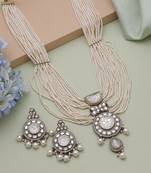 White kundan necklace set