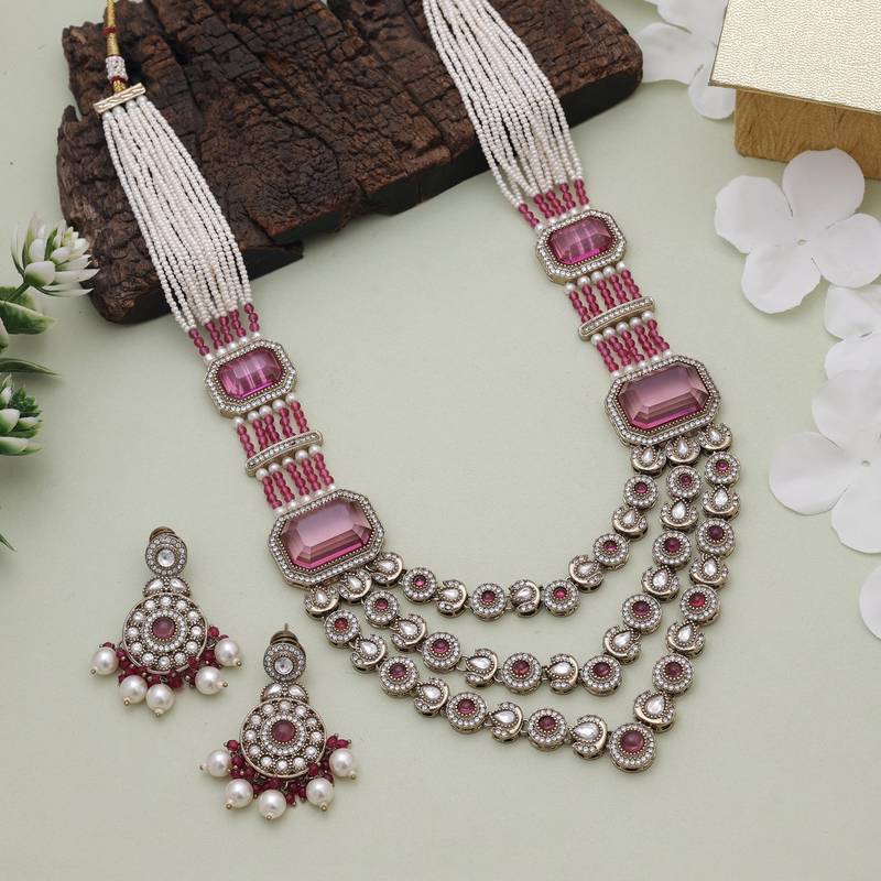 Rani bridal kundan necklace set