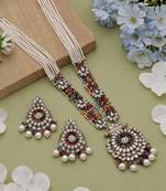 Multicolor wedding kundan necklace set