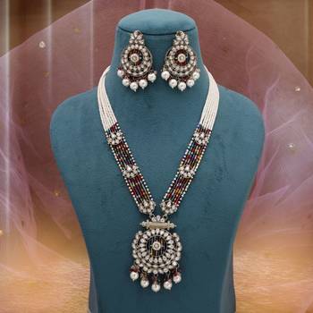 Multicolor wedding kundan necklace set 2