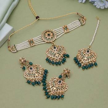 Green rajputi rani haar choker 2